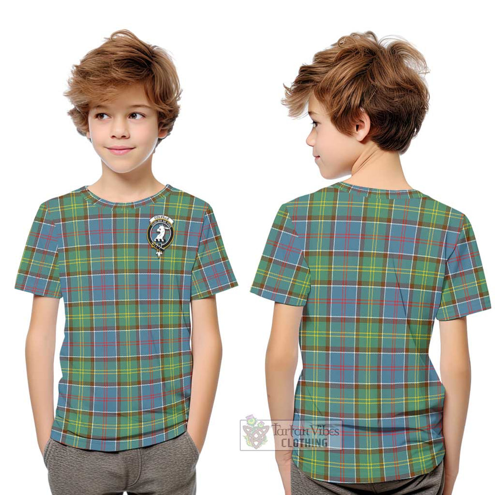 Colville Tartan Kid T-Shirt with Family Crest Youth XL Size14 - Tartanvibesclothing Shop