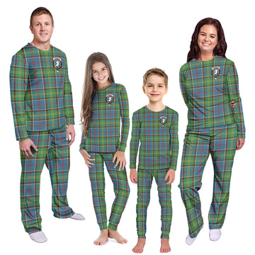 Colville Tartan Pajamas Family Set with Family Crest