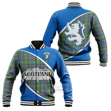 Colville Family Crest Tartan Baseball Jacket Celebrate Saint Andrew's Day in Style