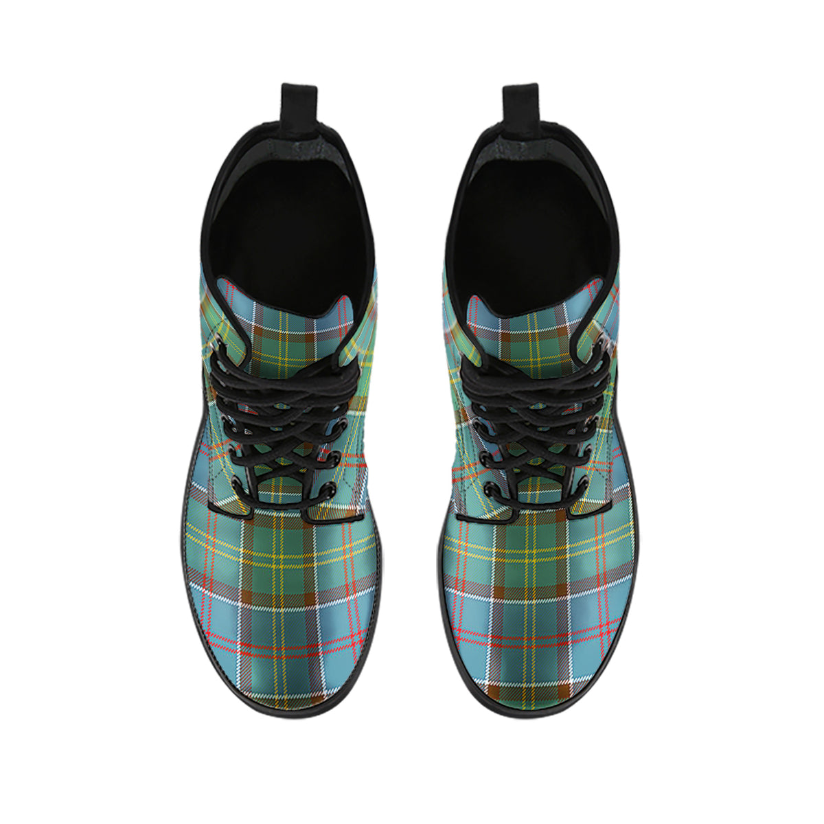 Colville Tartan Leather Boots - Tartan Vibes Clothing