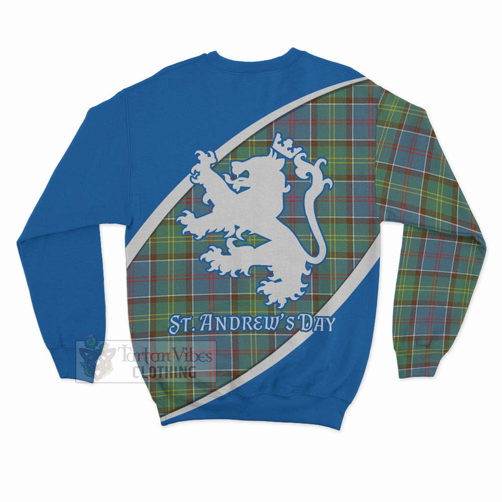 Tartan Vibes Clothing Colville Family Crest Tartan Sweatshirt Celebrate Saint Andrew's Day in Style