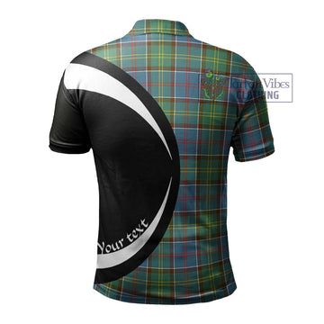 Colville Tartan Men's Polo Shirt with Family Crest Circle Style