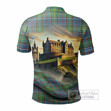 Colville Tartan Family Crest Polo Shirt with Scottish Ancient Castle Style - Tartan Vibes Clothing