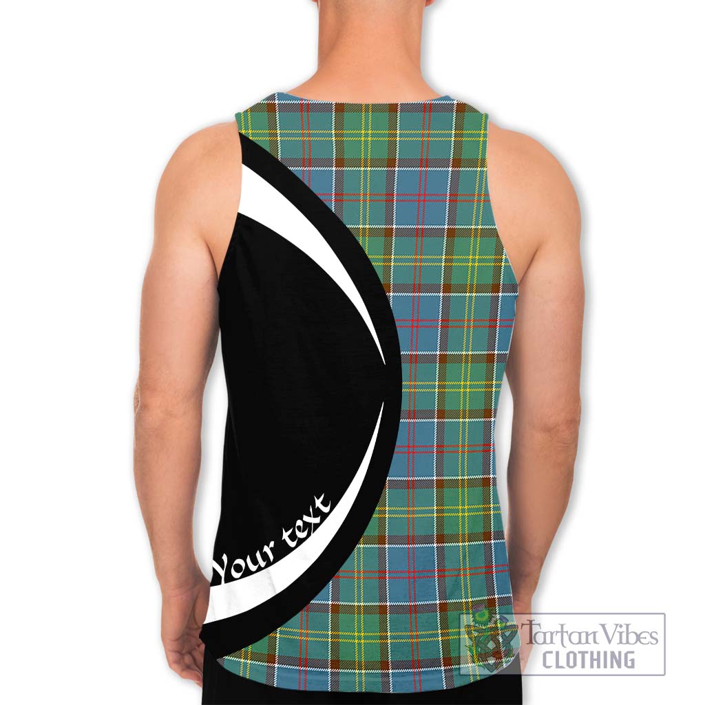 Colville Tartan Men's Tank Top with Family Crest Circle Style - Tartan Vibes Clothing