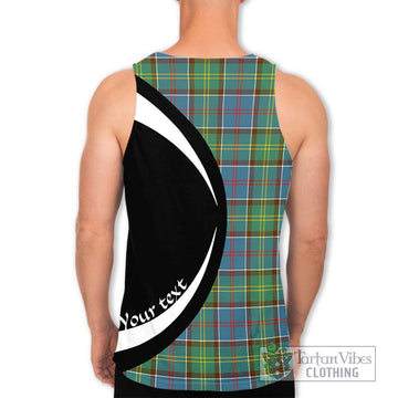 Colville Tartan Men's Tank Top with Family Crest Circle Style