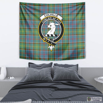 Colville Tartan Tapestry Wall Hanging and Home Decor for Room with Family Crest