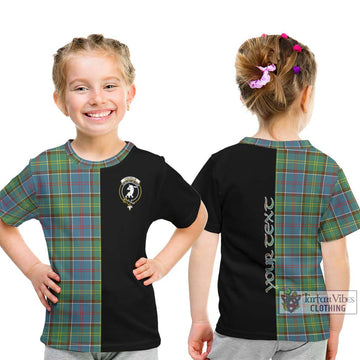 Colville Tartan Kid T-Shirt with Family Crest and Half Of Me Style