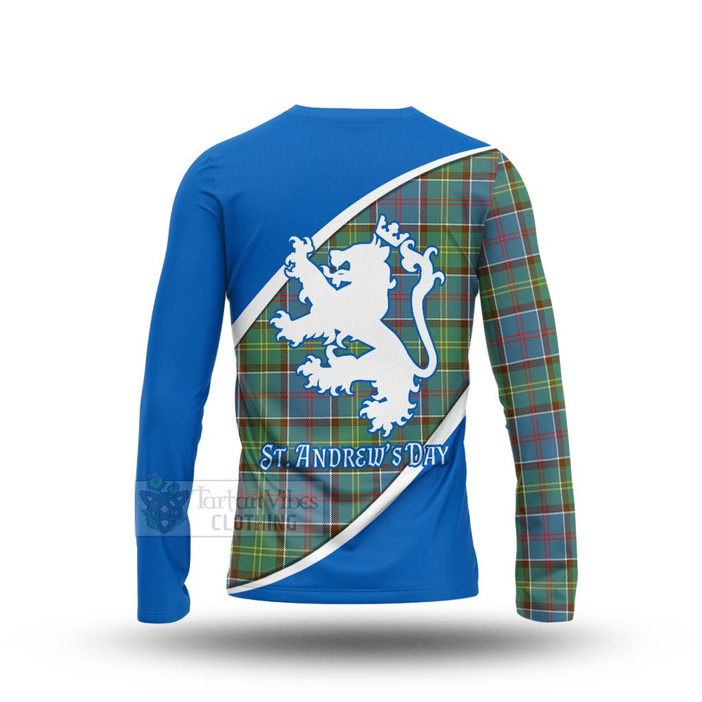 Tartan Vibes Clothing Colville Family Crest Tartan Long Sleeve T-Shirt Celebrate Saint Andrew's Day in Style