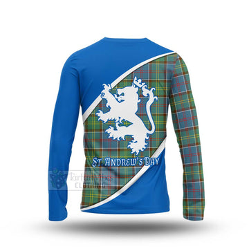 Colville Family Crest Tartan Long Sleeve T-Shirt Celebrate Saint Andrew's Day in Style