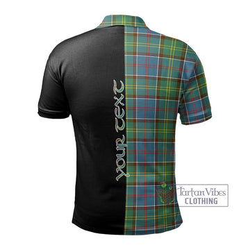 Colville Tartan Polo Shirt with Family Crest and Half Of Me Style