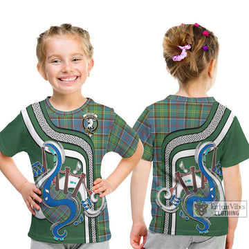 Colville Tartan Kid T-Shirt with Epic Bagpipe Style