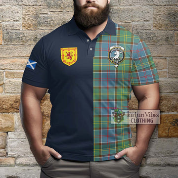 Colville Tartan Polo Shirt Alba with Scottish Lion Royal Arm Half Style