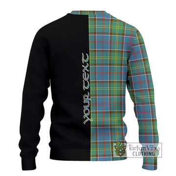 Colville Tartan Ugly Sweater with Family Crest and Half Of Me Style