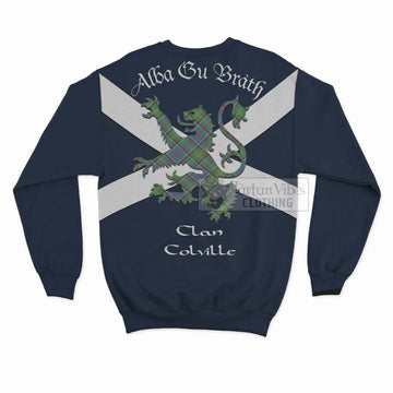 Colville Tartan Lion Rampant Sweatshirt  Proudly Display Your Heritage with Alba Gu Brath and Clan Name