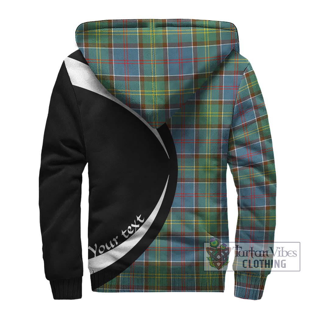 Colville Tartan Sherpa Hoodie with Family Crest Circle Style - Tartan Vibes Clothing