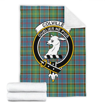 Colville Tartan Blanket with Family Crest