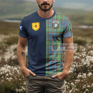 Colville Tartan T-Shirt Alba with Scottish Lion Royal Arm Half Style