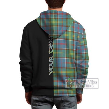 Colville Tartan Hoodie with Family Crest and Half Of Me Style