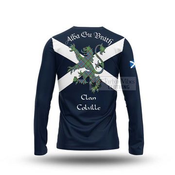 Colville Tartan Lion Rampant Long Sleeve T-Shirt  Proudly Display Your Heritage with Alba Gu Brath and Clan Name