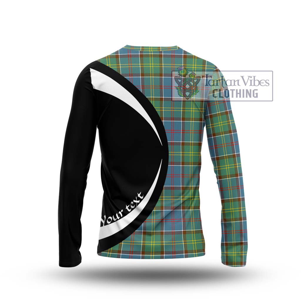 Colville Tartan Long Sleeve T-Shirt with Family Crest Circle Style - Tartan Vibes Clothing