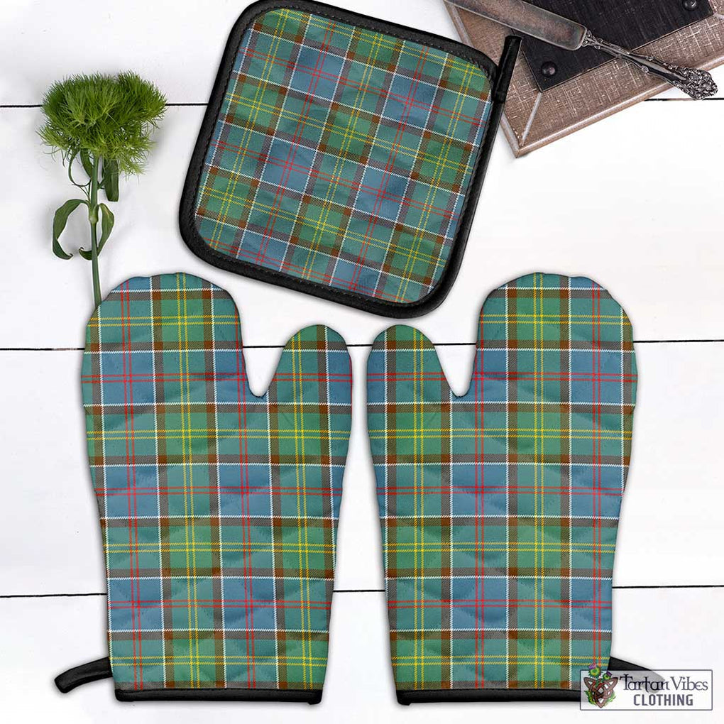 Colville Tartan Combo Oven Mitt & Pot-Holder Combo 1 Oven Mitt & 1 Pot-Holder Black - Tartan Vibes Clothing