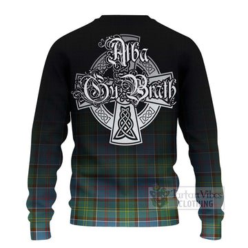 Colville Tartan Ugly Sweater Featuring Alba Gu Brath Family Crest Celtic Inspired