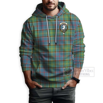 Colville Tartan Hoodie with Family Crest Celtic Skull Style