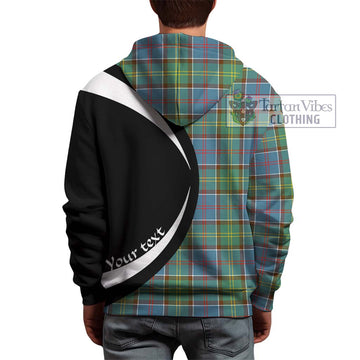 Colville Tartan Hoodie with Family Crest Circle Style