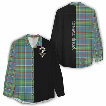 Colville Tartan Women's Casual Shirt with Family Crest and Half Of Me Style