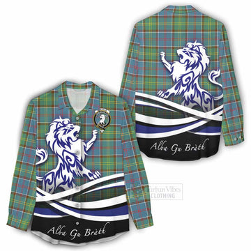 Colville Tartan Women's Casual Shirt with Alba Gu Brath Regal Lion Emblem