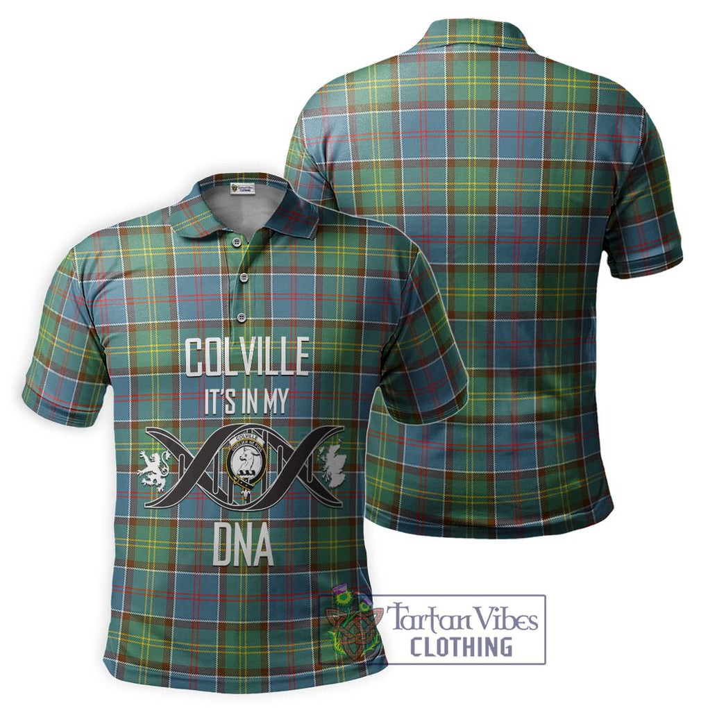 Colville Tartan Polo Shirt with Family Crest DNA In Me Style - Tartanvibesclothing Shop