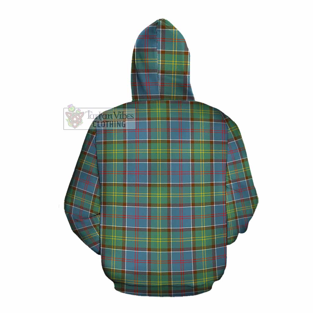 Tartan Vibes Clothing Colville Tartan Cotton Hoodie with Family Crest DNA In Me Style