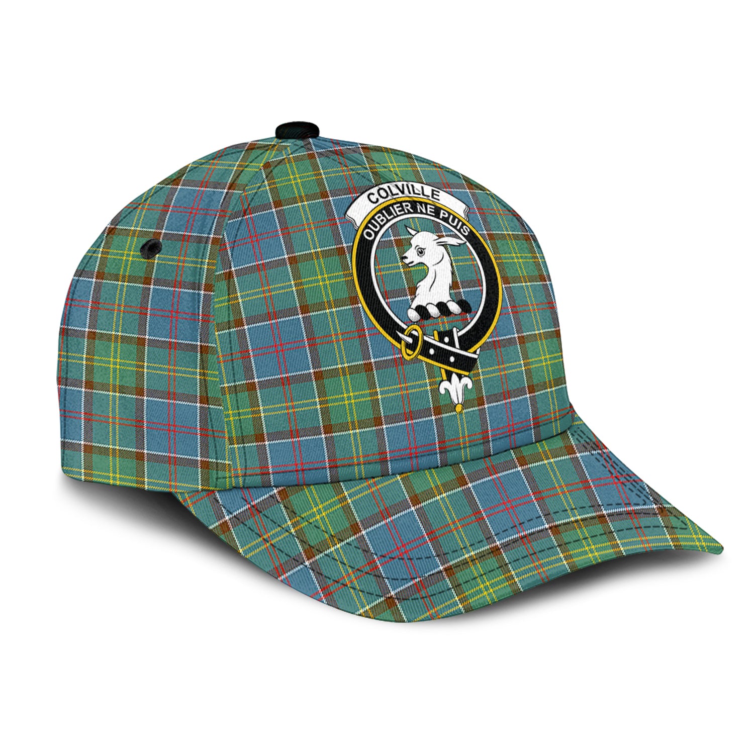 Colville Tartan Classic Cap with Family Crest - Tartan Vibes Clothing