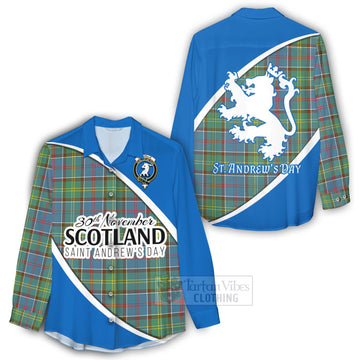 Colville Family Crest Tartan Women's Casual Shirt Celebrate Saint Andrew's Day in Style