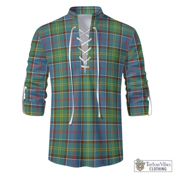 Colville Tartan Men's Scottish Traditional Jacobite Ghillie Kilt Shirt