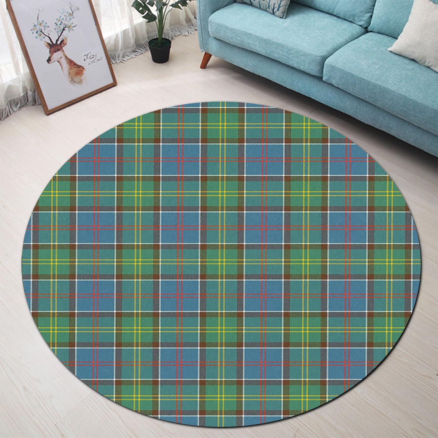 Colville Tartan Round Rug - Tartanvibesclothing