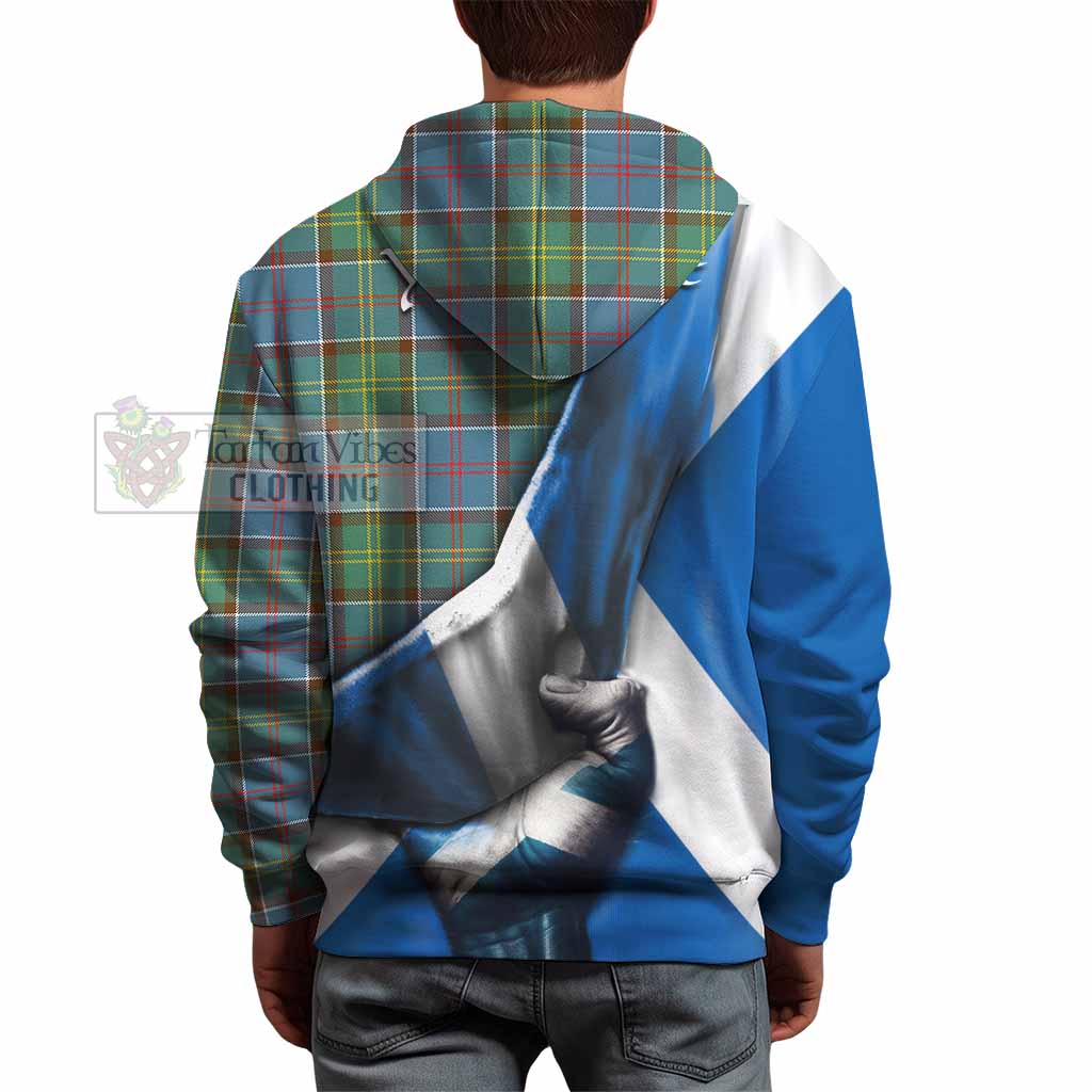 Tartan Vibes Clothing Colville Tartan Hoodie with Family Crest Scotland Patriotic Style