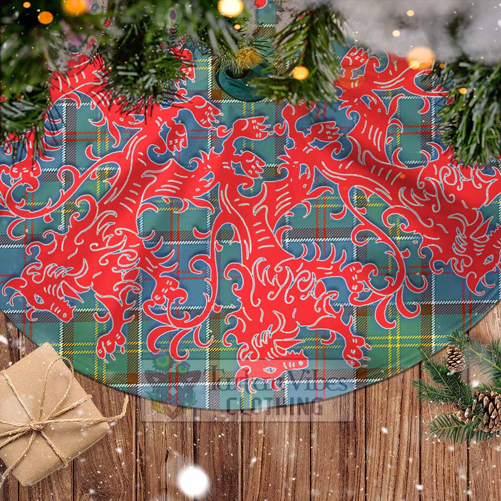 Tartan Vibes Clothing Colville Tartan Christmas Tree Skirt Lion Rampant Style