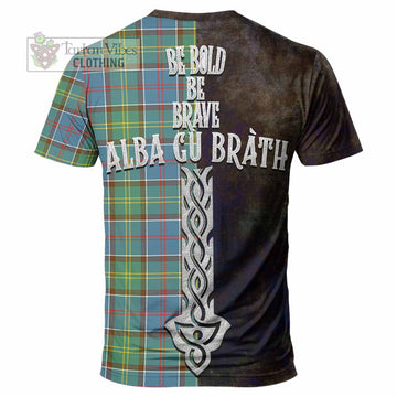 Colville Tartan Family Crest T-Shirt Alba Gu Brath Be Brave Lion Ancient Style - Tartan Vibes Clothing