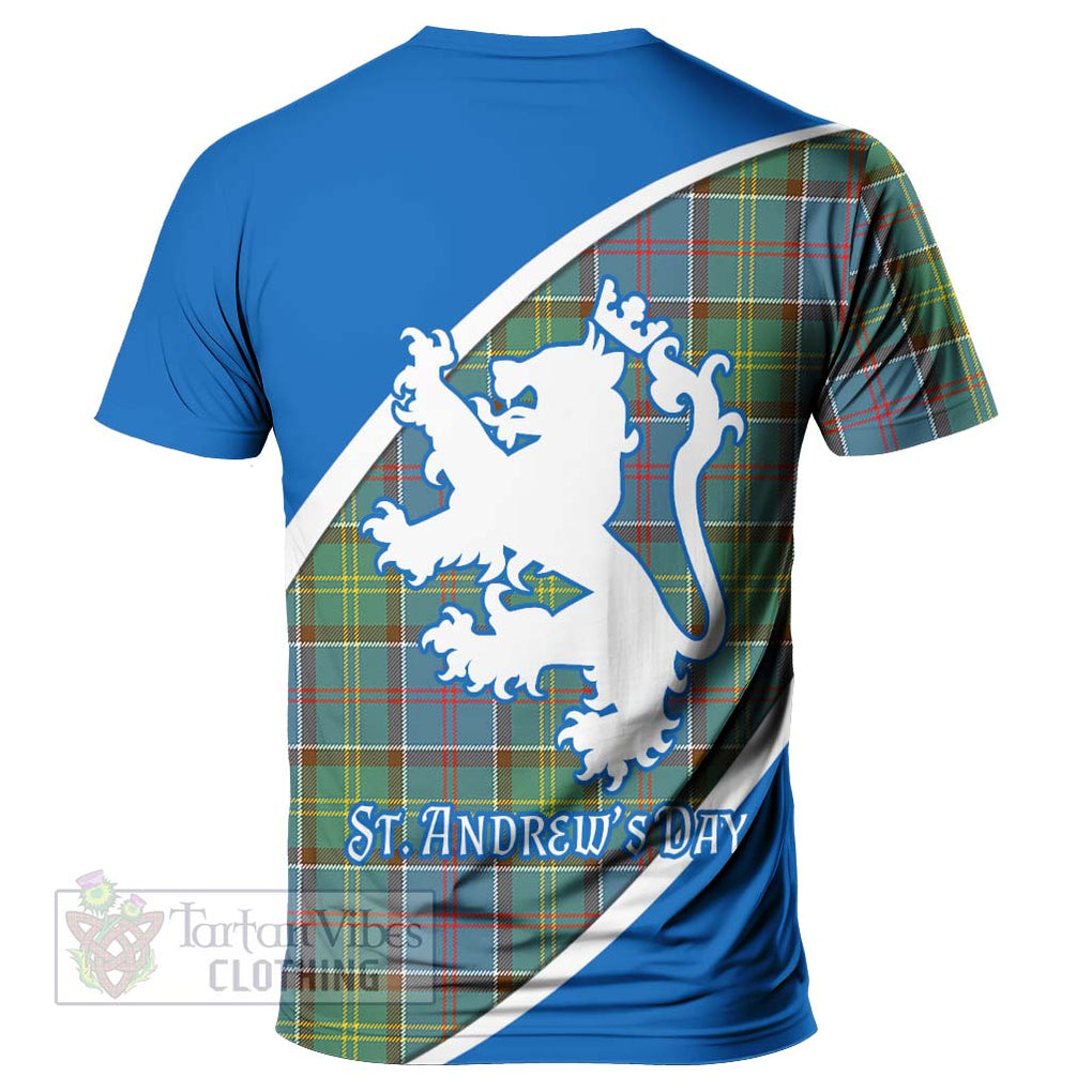 Tartan Vibes Clothing Colville Family Crest Tartan T-Shirt Celebrate Saint Andrew's Day in Style