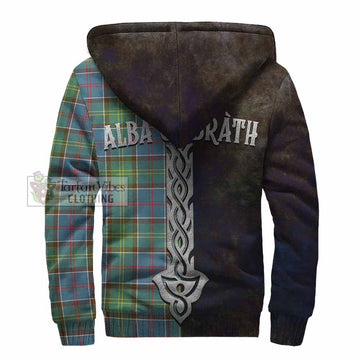 Colville Tartan Family Crest Sherpa Hoodie Alba Gu Brath Be Brave Lion Ancient Style - Tartan Vibes Clothing