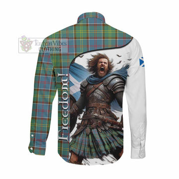 Colville Crest Tartan Long Sleeve Button Shirt Inspired by the Freedom of Scottish Warrior