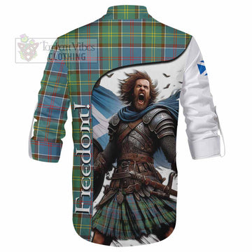 Colville Crest Tartan Ghillie Kilt Shirt Inspired by the Freedom of Scottish Warrior