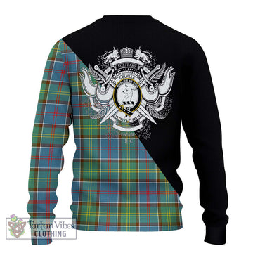 Colville Tartan Ugly Sweater with Family Crest and Military Logo Style