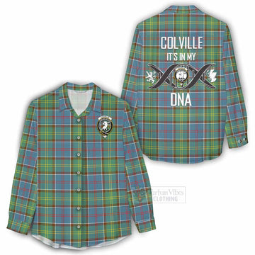 Colville Tartan Women's Casual Shirt with Family Crest DNA In Me Style