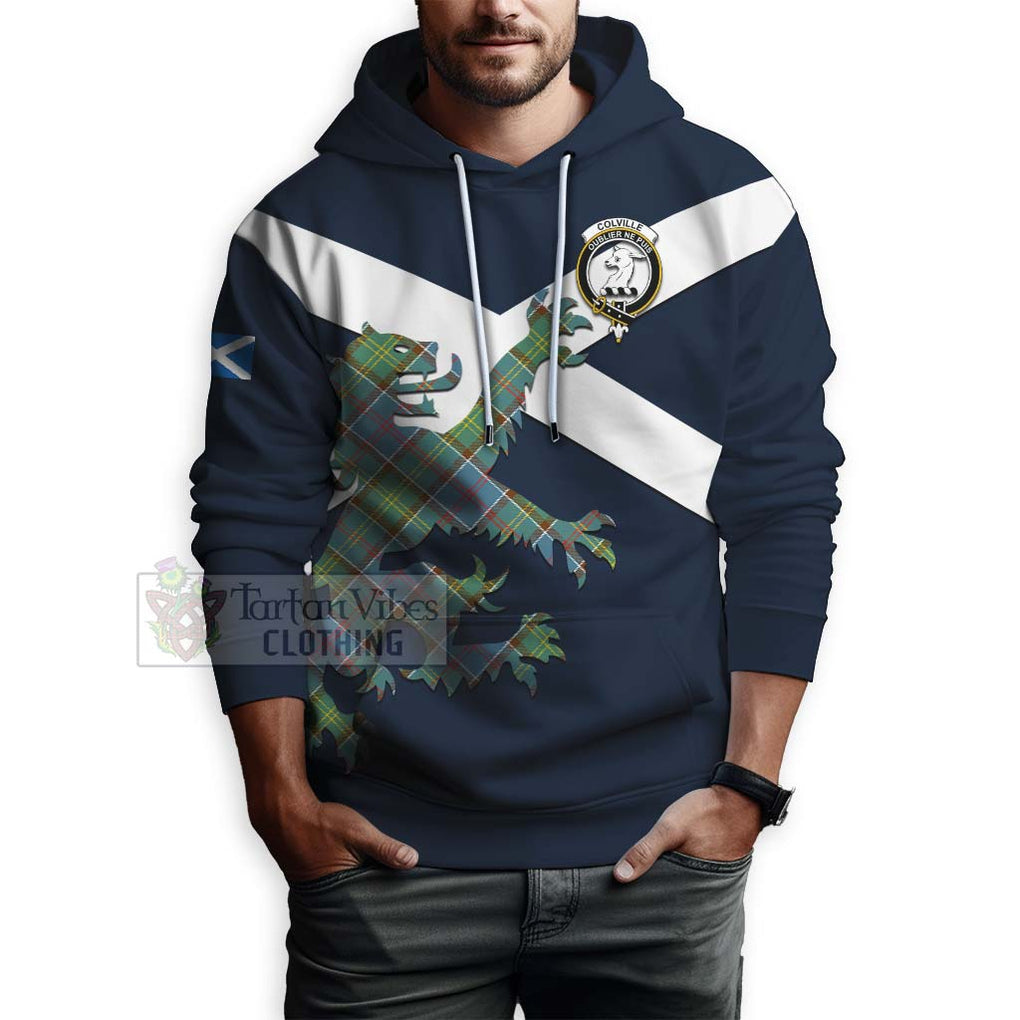 Tartan Vibes Clothing Colville Tartan Lion Rampant Hoodie – Proudly Display Your Heritage with Alba Gu Brath and Clan Name