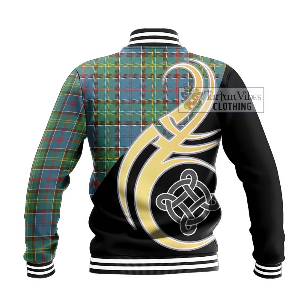 Colville Tartan Baseball Jacket with Family Crest and Celtic Symbol Style - Tartan Vibes Clothing