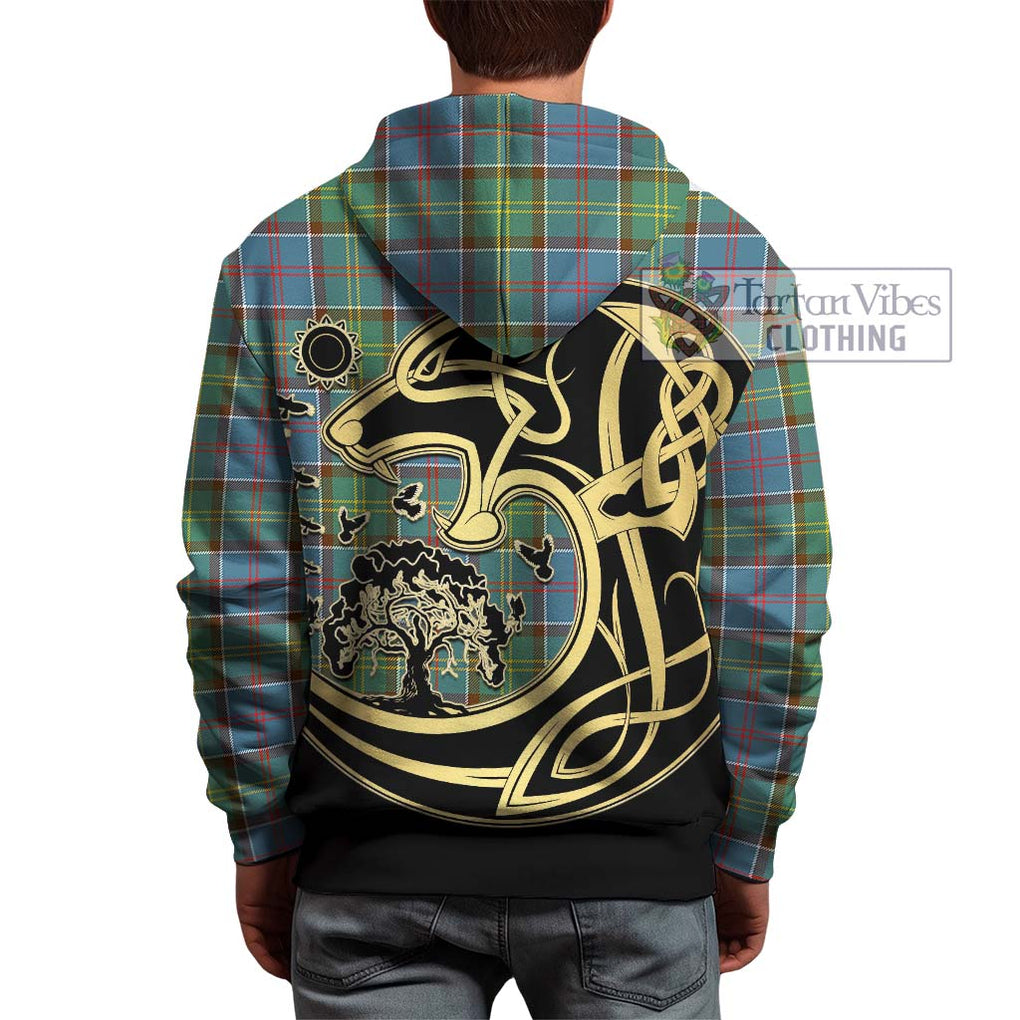 Colville Tartan Hoodie with Family Crest Celtic Wolf Style - Tartan Vibes Clothing