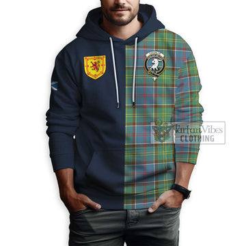 Colville Tartan Hoodie Alba with Scottish Lion Royal Arm Half Style