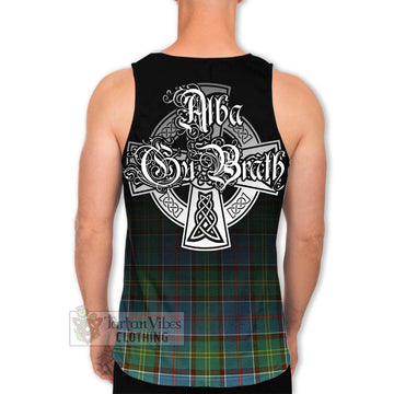 Colville Tartan Men's Tank Top Featuring Alba Gu Brath Family Crest Celtic Inspired